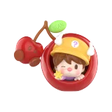 POP MART-Sweet Bean Fruit World Adventure Series Figures - Cherry Treasure Hunter