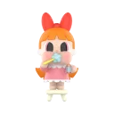 POP MART-CRYBABY × Powerpuff Girls Series Figures - Brushing Teeth Blossom