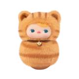 POP MART-PUCKY – Colección “Roly-Poly Kitty” Caja Misteriosa Peluche con Movimiento - Rayas