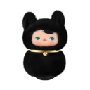 POP MART-PUCKY Roly-Poly Kitty Series-Vinyl Plush Blind Box - Black Cat