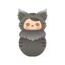 POP MART-PUCKY Roly-Poly Kitty Series Figures - Siberian