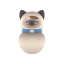 POP MART-PUCKY Roly-Poly Kitty Series Figures - Siamese