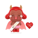 POP MART-CRYBABY Crying For Love Series Figures - Kiss Kiss-Devil Vers.