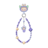 POP MART-[Venta Relámpago] POP BEAN – Colección “Fiesta de Pijamas” Cadena para Celular con Cuentas - LABUBU Mini Monstruos