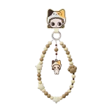 POP MART-[Venta Relámpago] POP BEAN – Colección “Fiesta de Pijamas” Cadena para Celular con Cuentas - Nyota Gato Perezoso