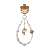 POP MART-[Venta Relámpago] POP BEAN – Colección “Fiesta de Pijamas” Cadena para Celular con Cuentas - KUBO Oso