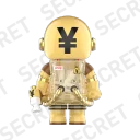 POP MART-MEGA SPACE MOLLY 100% × emoji™ Series - MS. BILLIONAIRE