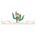 POP MART-Gift For You Greeting Card Series Scene Sets - Zsiga Cactus