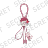 POP MART-Colección “Mano a Mano” Cable 2 en 1 en Cajas Misteriosas - Flor de Tranquilidad(Secreto)