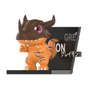POP MART-Digimon Adventure Fridge Magnet Series Figures - Greymon
