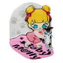 POP MART-Baby Molly & Baby Tabby Series-Fridge Magnet Blind Box - Furry Brush