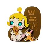 POP MART-Baby Molly & Baby Tabby Series-Fridge Magnet Blind Box - Sneak a Bite