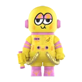 POP MART-MEGA SPACE MOLLY 400% JON BURGERMAN SPACE CADETS Series - CHICK CHICK