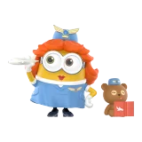 POP MART-Minions Bedtime Stories by Bob and Tim Series Figures - Airplane Safety