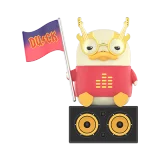 POP MART-DUCKOO – Colección “Festival de Música” Figuras - Bandera