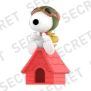 POP MART-Snoopy – Colección “Amigo Travieso” Figuras - As volador(Secreto)