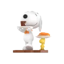 POP MART-Snoopy – Colección “Amigo Travieso” Figuras - Café y panqueques