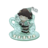 POP MART-DIMOO Crush on Coffee Series-Acrylic Fridge Magnet Clip Blind Box - Peppermint Heartbeat