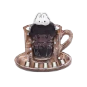 POP MART-DIMOO Crush on Coffee Series-Acrylic Fridge Magnet Clip Blind Box - Slightly Bitter Black Coffee