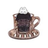 POP MART-DIMOO Crush on Coffee Series-Acrylic Fridge Magnet Clip Blind Box - Slightly Bitter Black Coffee