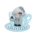POP MART-DIMOO Crush on Coffee Series-Acrylic Fridge Magnet Clip Blind Box - Salt Confession