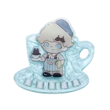 POP MART-DIMOO Crush on Coffee Series-Acrylic Fridge Magnet Clip Blind Box - Salt Confession