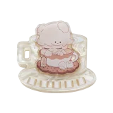 POP MART-DIMOO Crush on Coffee Series-Acrylic Fridge Magnet Clip Blind Box - Whispering of The Soft Clouds