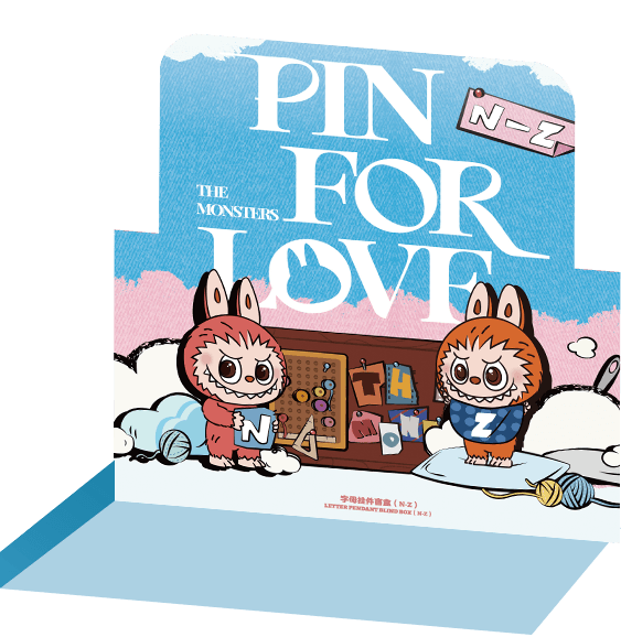 POP NOW:THE MONSTERS Pin for Love Series- Letter Pendant