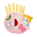 POP MART-Baby Molly Fruity Aroma Series-Magnetic Sealing Clip Storage Box Set - Peach Hide-and-Seek