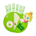POP MART-Baby Molly Fruity Aroma Series-Magnetic Sealing Clip Storage Box Set - Pear Shake-n-Joy