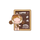 POP MART-POP BEAN Coffee Factory Series-Fridge Magnet - SKULLPANDA Coffee Moment