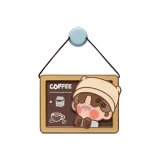 POP MART-POP BEAN – colección“Fábrica de Café” Imán de Refrigerador - PINO JELLY Amorcito de Café con Leche