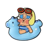 POP MART-CRYBABY Vacation Mode On Series-Fridge Magnet Blind Box - Sunbathing