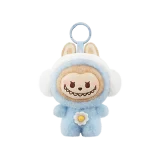 POP MART-POP BEAN – Colección"Suave y Acogedor"Colgante de Peluche en Cajas Misteriosas - LABUBU Bebé de Nieve Acogedor