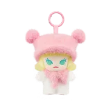 POP MART-POP BEAN – Colección"Suave y Acogedor"Colgante de Peluche en Cajas Misteriosas - MOLLY Sombrero de Punto Apretado