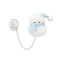 POP MART-POP BEAN Fluffy & Cozy Series-Fridge Magnet Blind Box - SKULLPANDA Fuzzy Snowman (Secret)