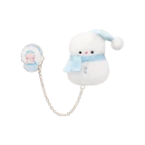 POP MART-POP BEAN – Colección"Suave y Acogedor"Imanes de refri en Cajas Misteriosas - SKULLPANDA Muñeco de Nieve Peludo(Secreto)