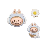 POP MART-POP BEAN Fluffy & Cozy Series-Decorative Charm Blind Box - LABUBU Toasty Snow Baby