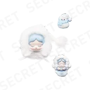 POP MART-POP BEAN Fluffy & Cozy Series-Decorative Charm Blind Box - SKULLPANDA Fuzzy Snowman (Secret)
