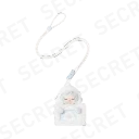 POP MART-POP BEAN Fluffy & Cozy Series-Card Holder Pendant Blind Box - SKULLPANDA Fuzzy Snowman (Secret)