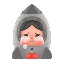 POP MART-CRYBABY CRYING TO THE MOON-SITTING SERIES FIGURES - The Space Traveller-Mini
