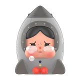 POP MART-CRYBABY Colección"LLORANDO A LA LUNA-SENTANDO"Figuras en Cajas Misteriosas - EL VIAJERO ESPACIAL MINI