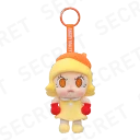 POP MART-Angry Molly - Colección"Explosión Emocional"Colgante de Peluche - Fuego Amarillo（EDICIÓN SECRETA A）