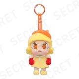 POP MART-Angry Molly - Colección"Explosión Emocional"Colgante de Peluche - Fuego Amarillo（EDICIÓN SECRETA A）