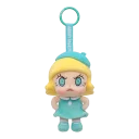 POP MART-Angry Molly - Colección"Explosión Emocional"Colgante de Peluche - Fuego Azul Lago