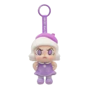 POP MART-Angry Molly - Colección"Explosión Emocional"Colgante de Peluche - Fuego Púrpura