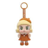 POP MART-Angry Molly - Colección"Explosión Emocional"Colgante de Peluche - Fuego Marrón