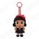 POP MART-Angry Molly - Colección"Explosión Emocional"Colgante de Peluche - Fuego de Tinta（EDICIÓN SECRETA B）