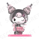 POP MART-HELLO KITTY AND FRIENDS Pink Party Series Figures - Kuromi (Special Ver.)