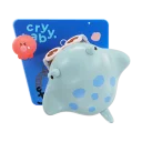 POP MART-CRYBABY Cry Me an Ocean Series Fridge Magnet - The Manta Ray